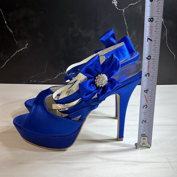 Unbranded Women’s Ankle Strap Heel Blue sz 8 - Picture 6 of 8